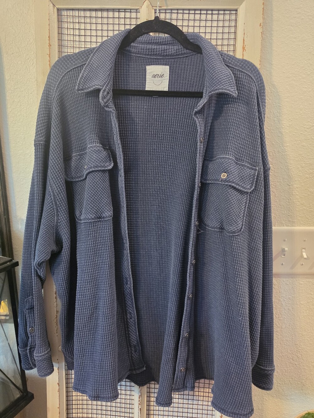 Aerie Waffle Button Down